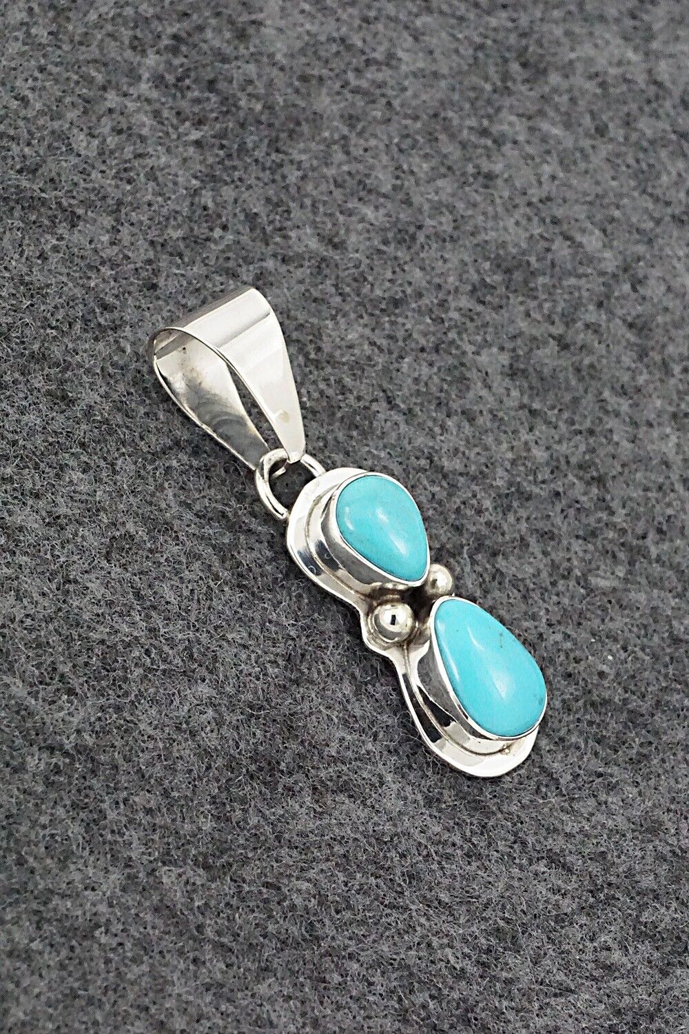 Turquoise & Sterling Silver Pendant - Kathleen Livingston