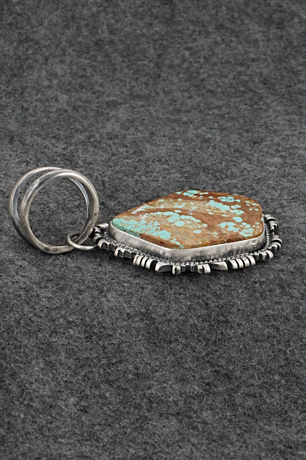 Turquoise & Sterling Silver Pendant - Randy Billy