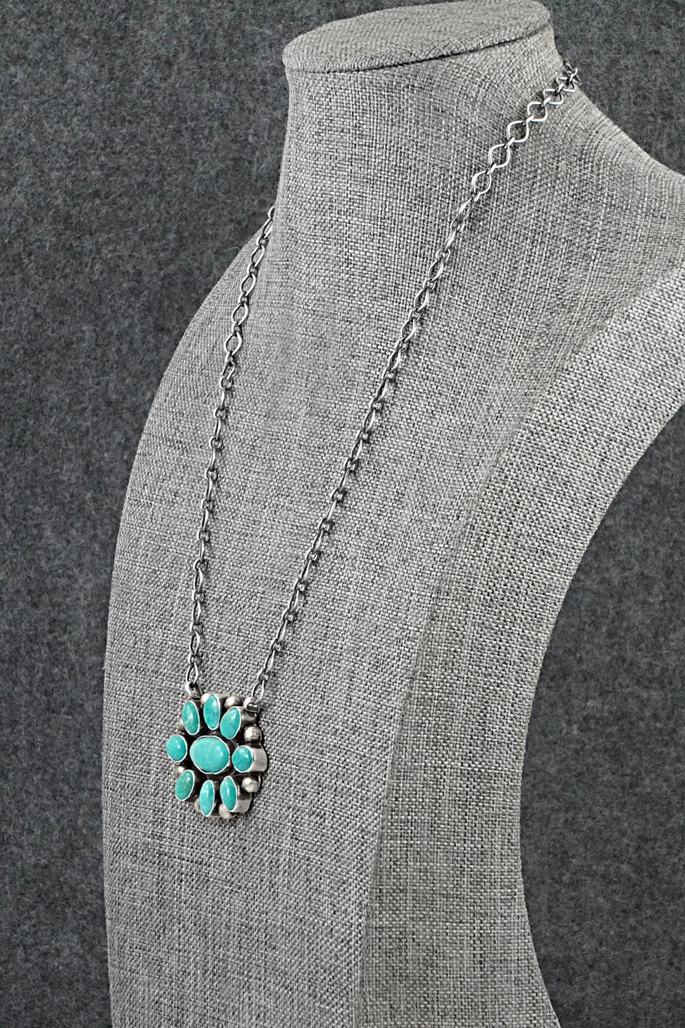 Turquoise & Sterling Silver Necklace - Kathleen Livingston
