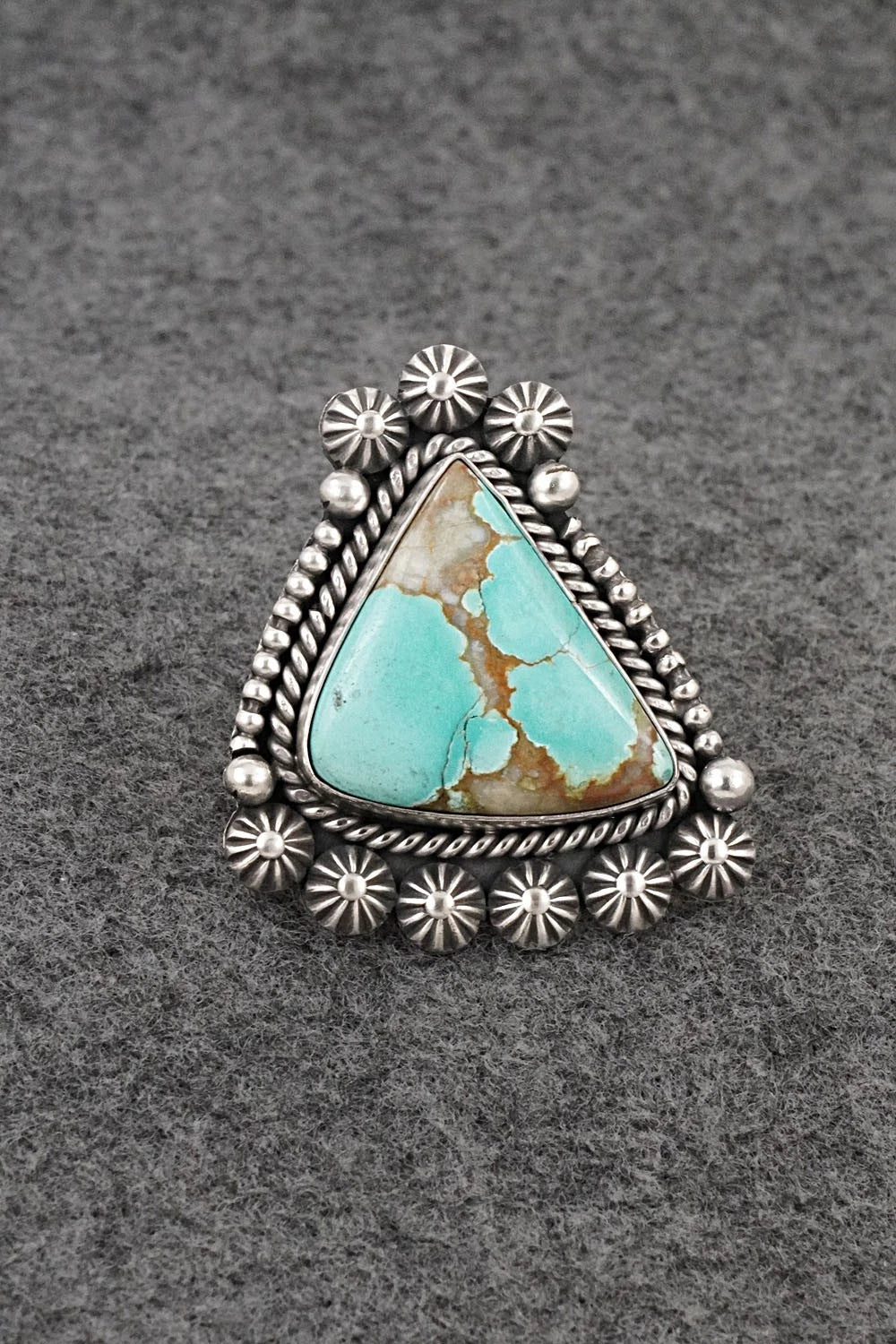 Turquoise & Sterling Silver Ring - Michael Calladitto - Size 9