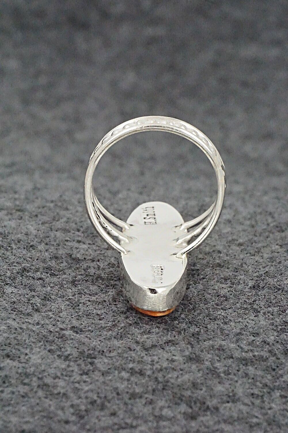 Spiny Oyster & Sterling Silver Ring - Harold Smith - Size 8.25