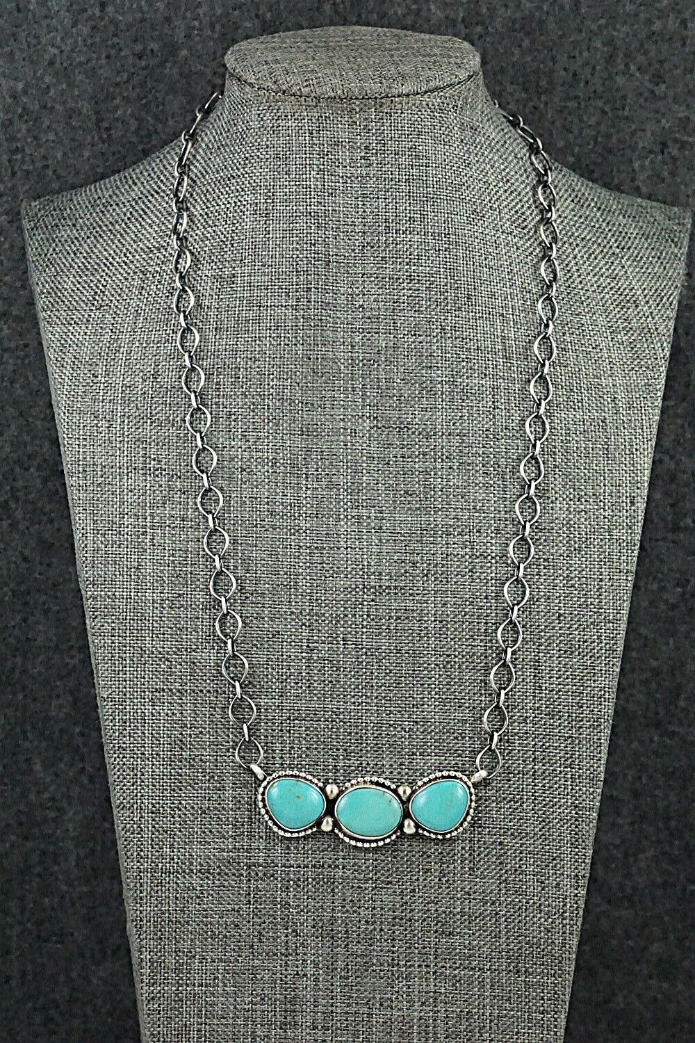 Turquoise & Sterling Silver Necklace - Kathleen Livingston