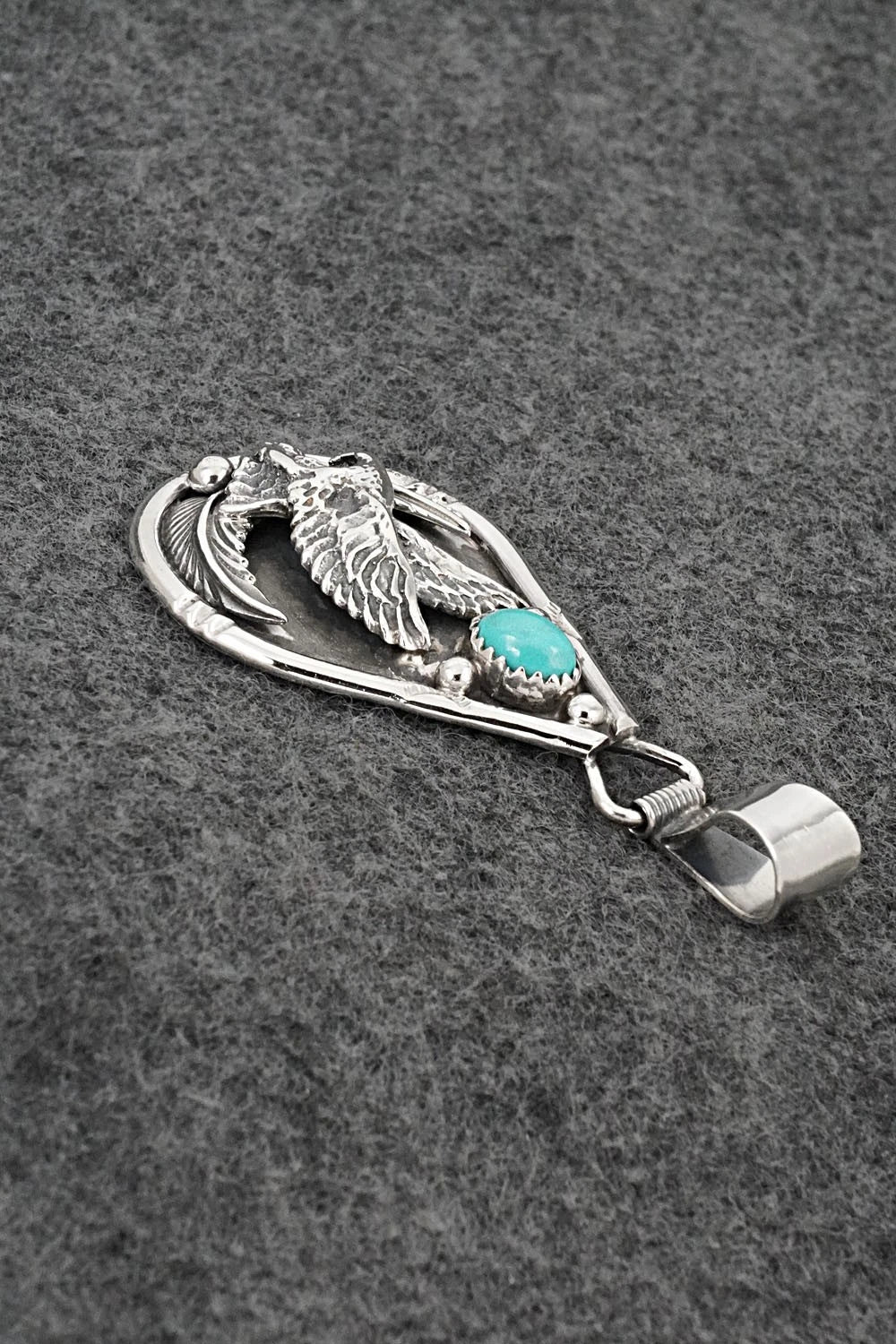 Turquoise & Sterling Silver Pendant - Darrell Morgan