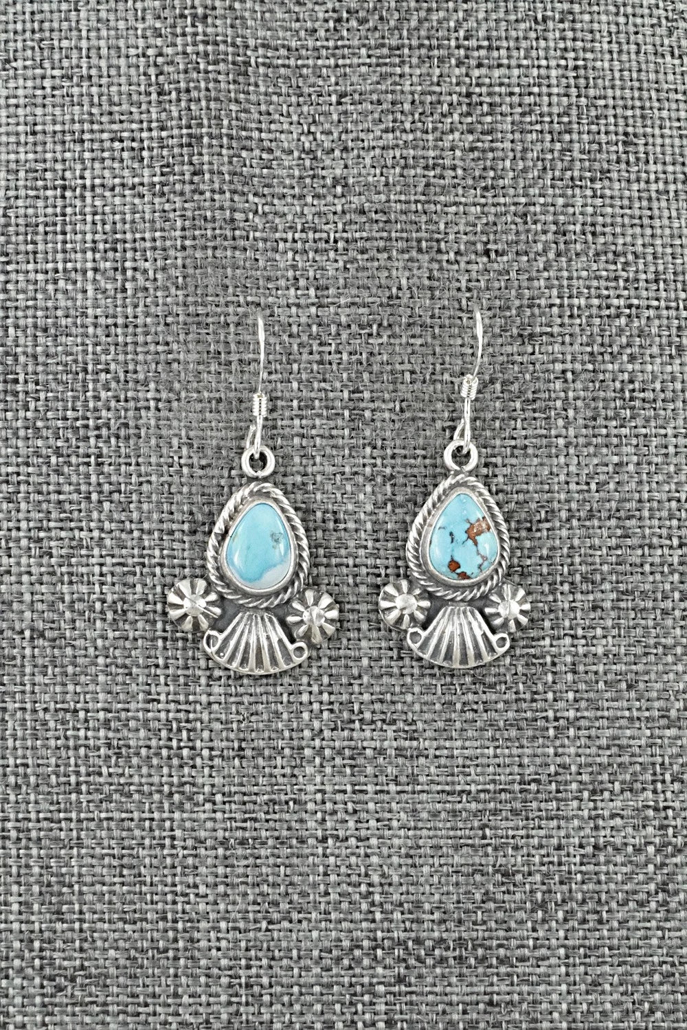 Turquoise & Sterling Silver Earrings - Verley Betone