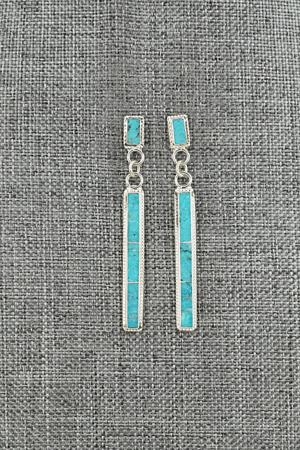 Turquoise & Sterling Silver Earrings - Ricky Booqua