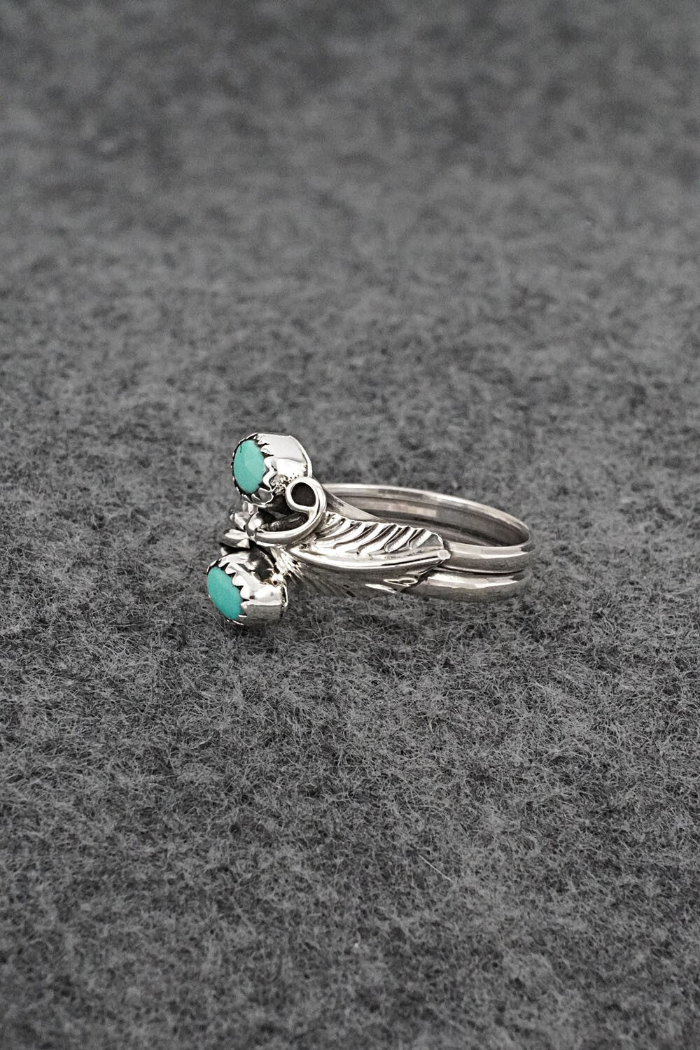 Turquoise & Sterling Silver Ring - Harry B. Yazzie - Size 7