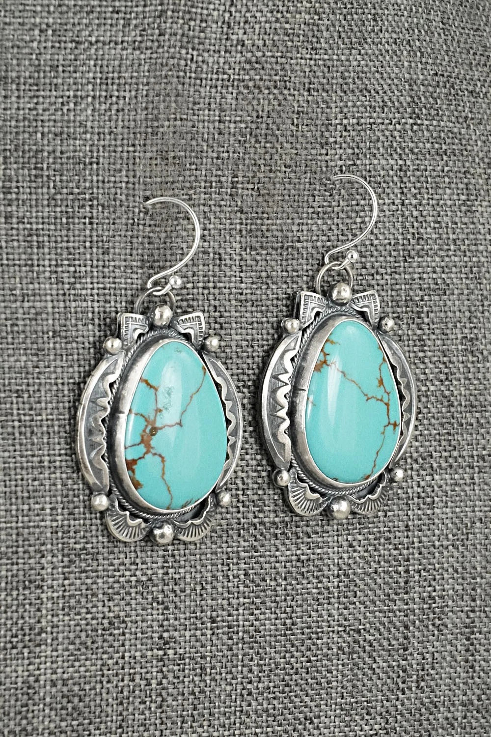 Turquoise & Sterling Silver Earrings - Jackson Hoskie