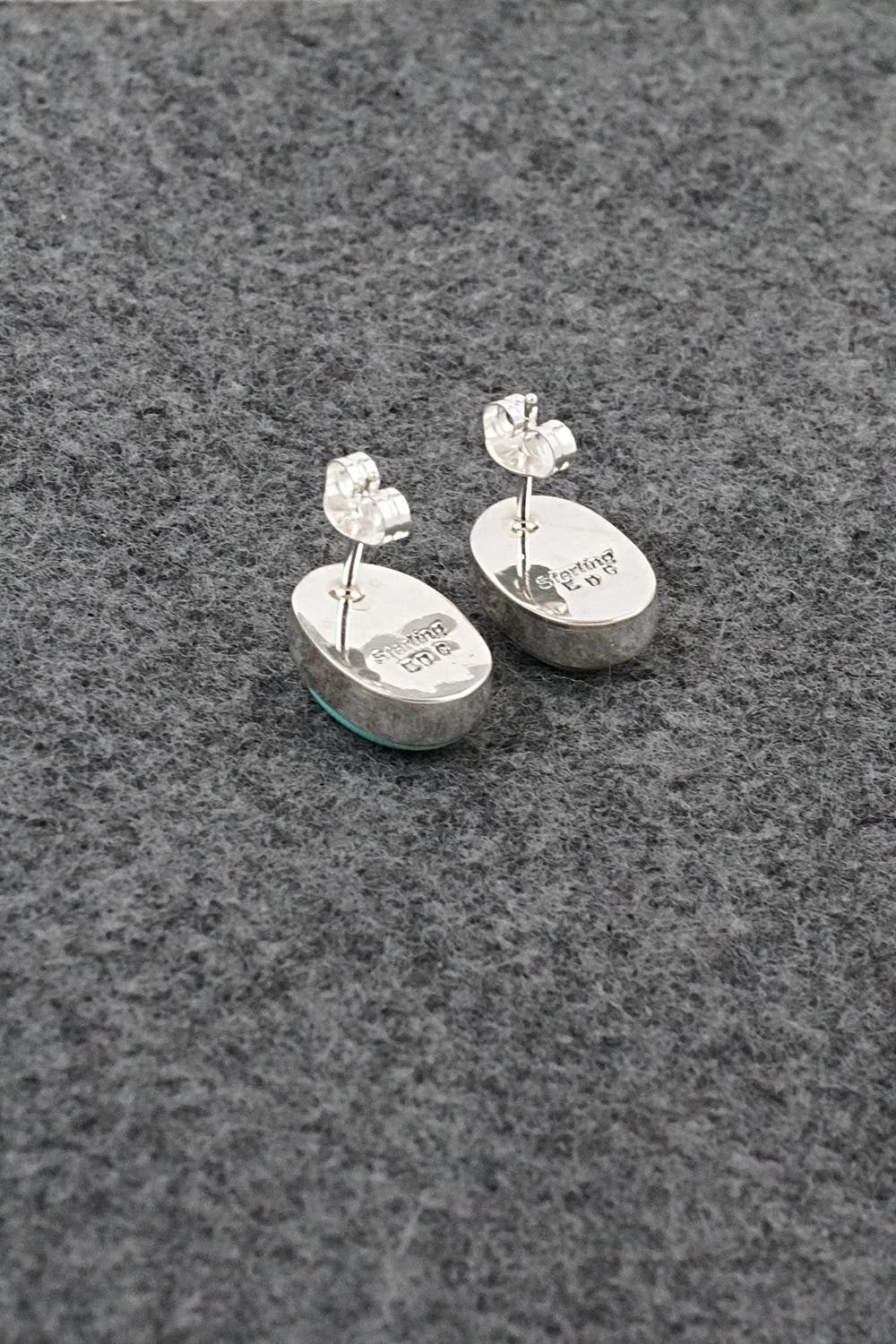 Turquoise & Sterling Silver Earrings - Eugene Gruber