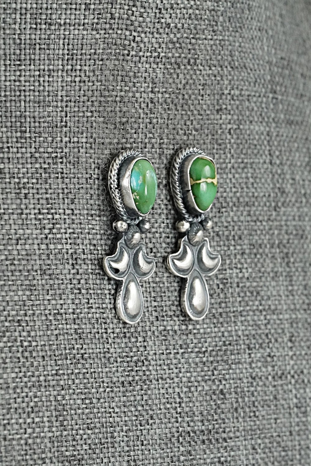 Turquoise & Sterling Silver Squash Blossom Set - Adrienne Gordon