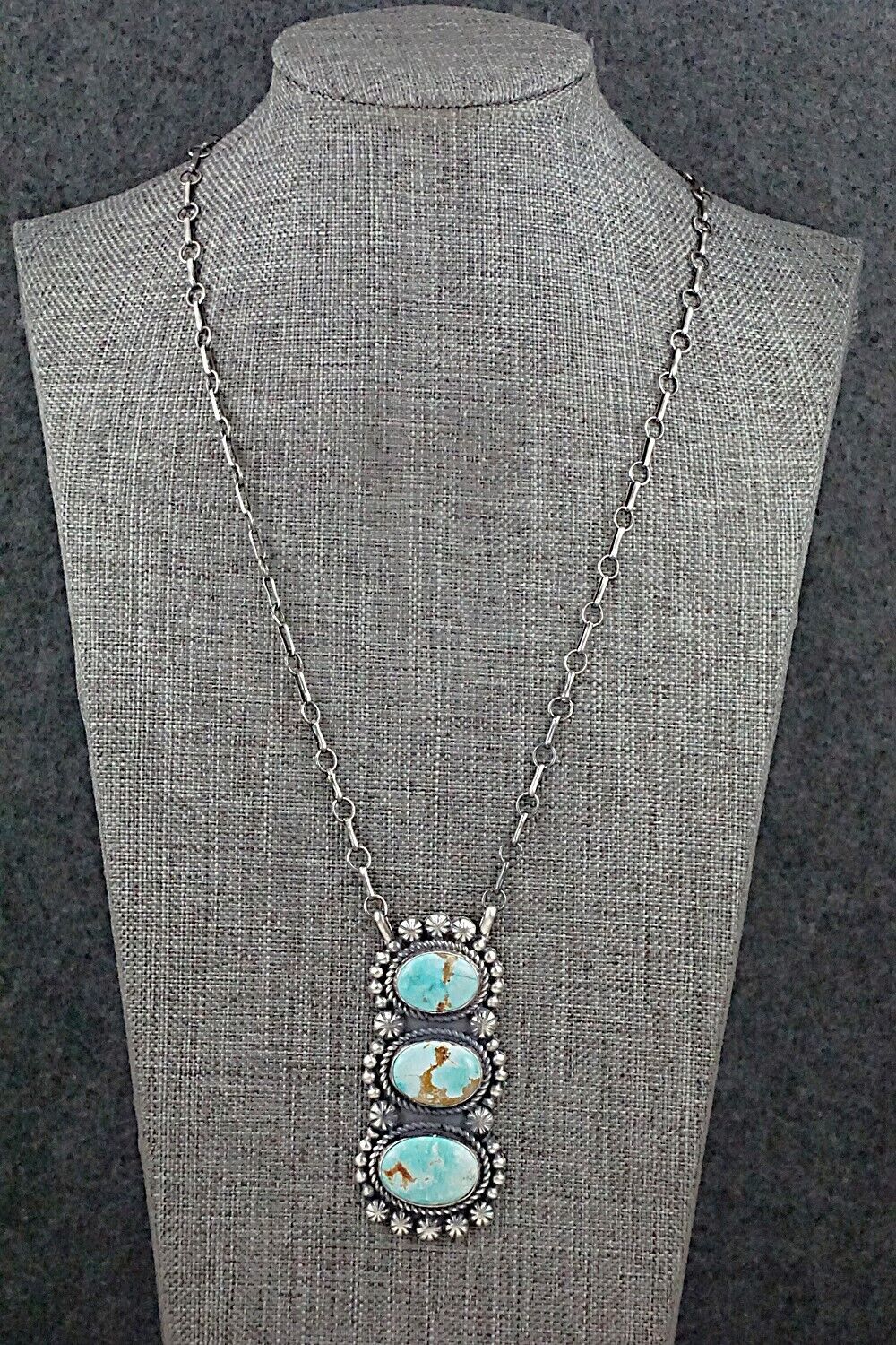 Turquoise & Sterling Silver Necklace - Jeff James