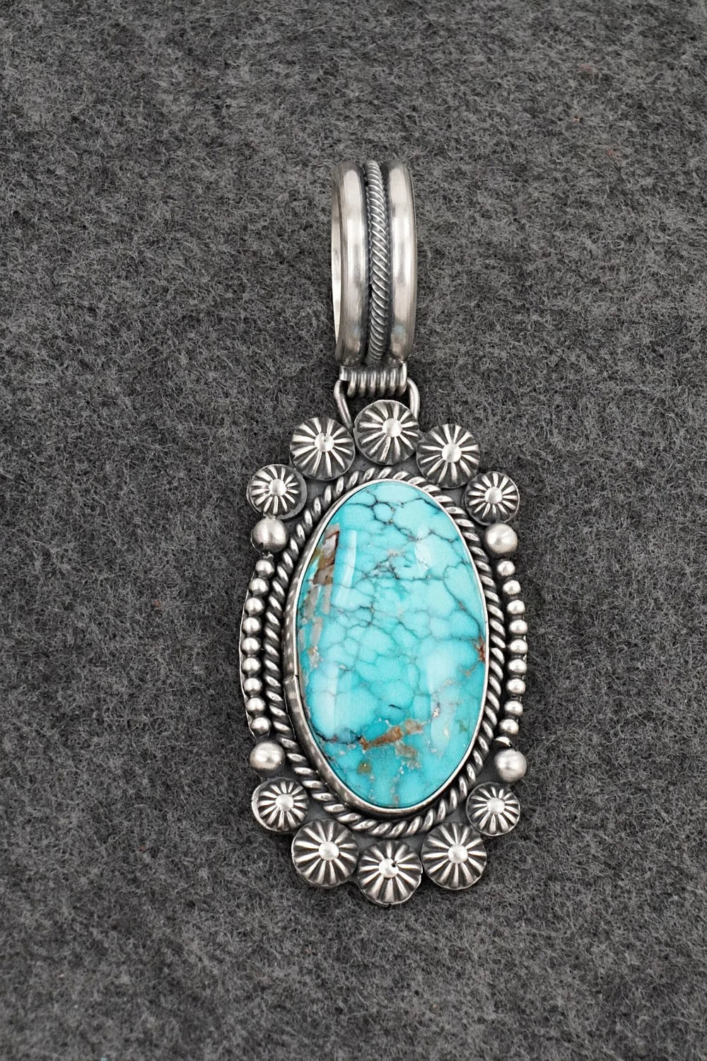 Turquoise & Sterling Silver Pendant - Michael Calladitto