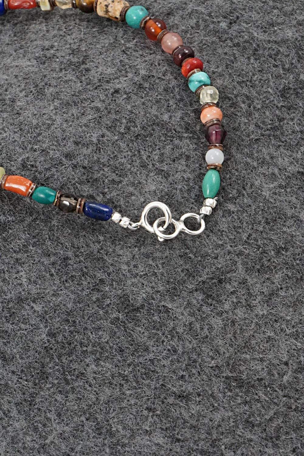 Multi-Stone & Sterling Silver Bracelet - Helen Tsosie