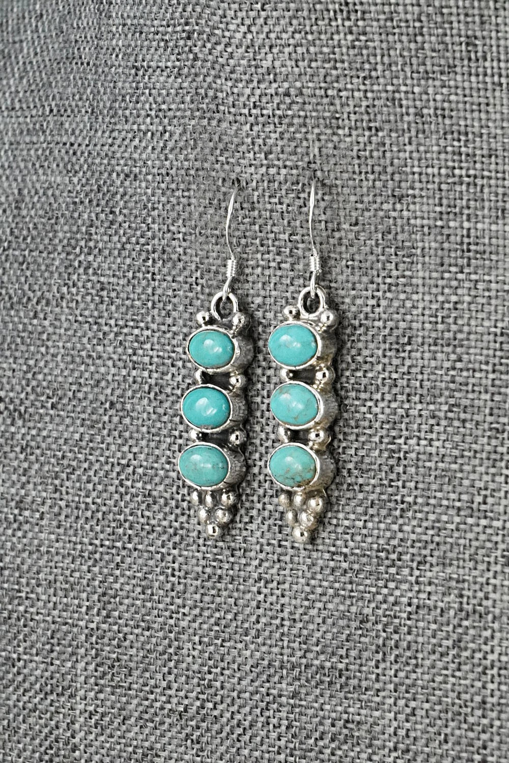 Turquoise & Sterling Silver Earrings - Gary Shorty