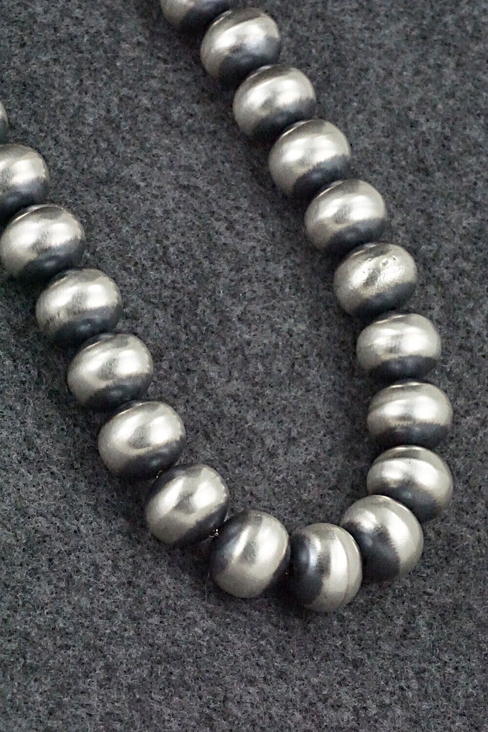 Sterling Silver Navajo Pearl Necklace 24" - Bryannen Halwood