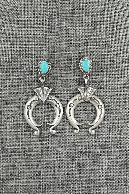 Turquoise & Sterling Silver Earrings - Verley Betone