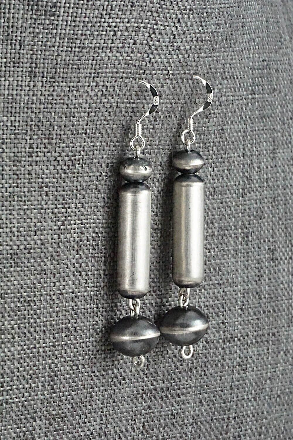 Sterling Silver Navajo Pearl Earrings - Tonisha Haley