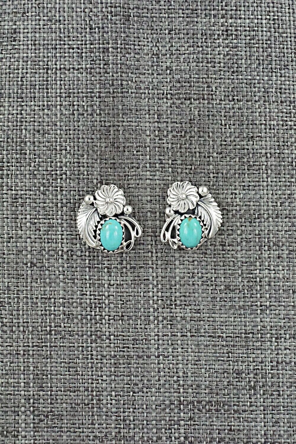 Turquoise & Sterling Silver Earrings - Rita Largo