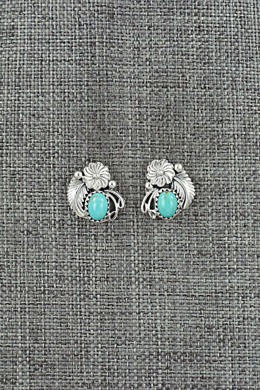 Turquoise & Sterling Silver Earrings - Rita Largo