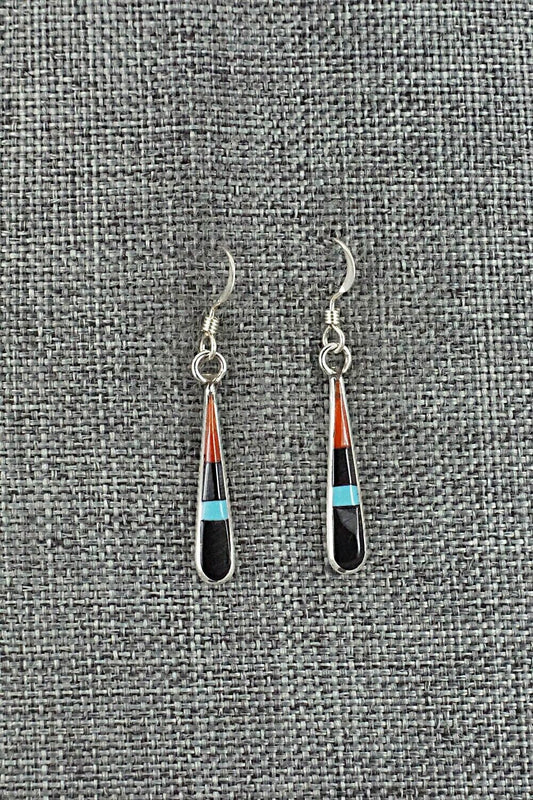 Multi-Stone & Sterling Silver Earrings - Stanford Etsate