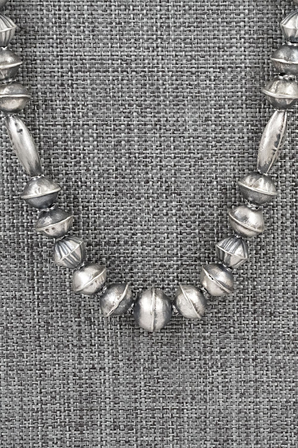 Sterling Silver Navajo Pearl Necklace 22" - Vintage