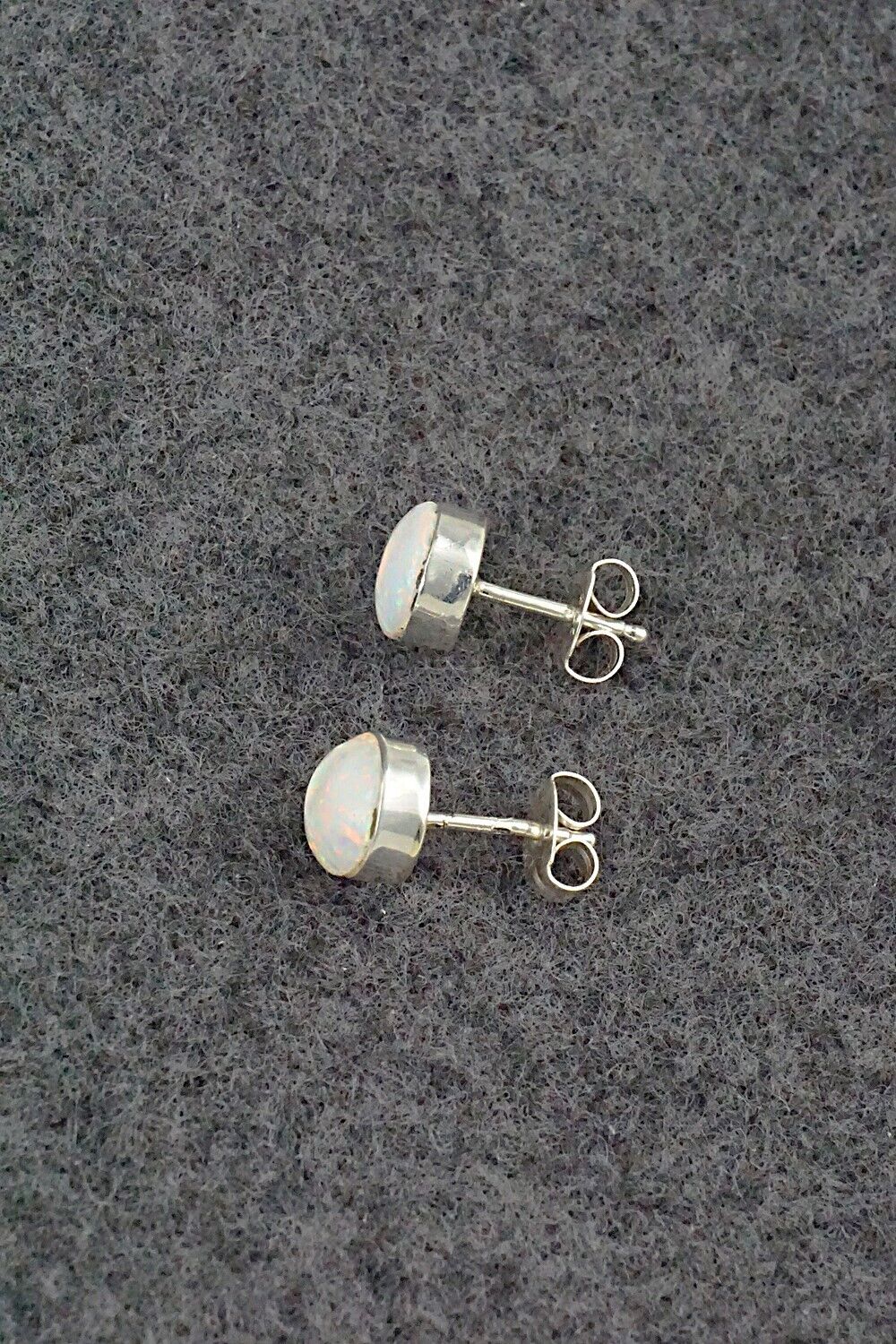 Opalite & Sterling Silver Inlay Earrings - Bonnie Quam