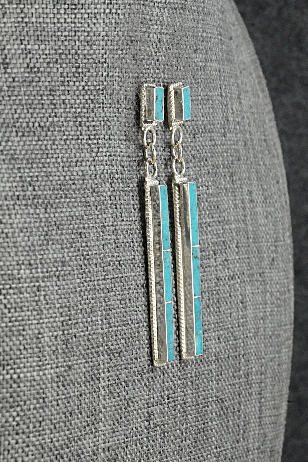 Turquoise & Sterling Silver Earrings - Ricky Booqua