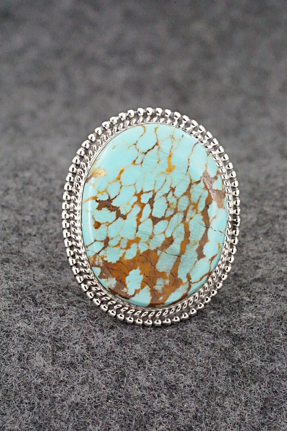 Turquoise & Sterling Silver Ring - Kiriza Tom - Size 8.75