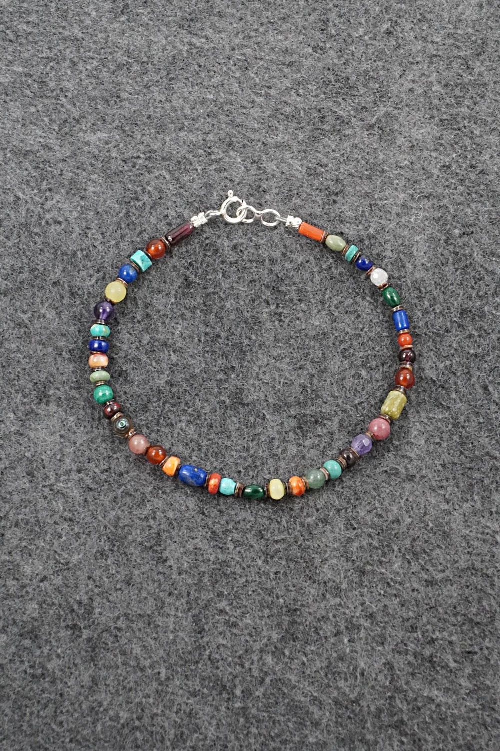 Multi-Stone & Sterling Silver Bracelet - Helen Tsosie