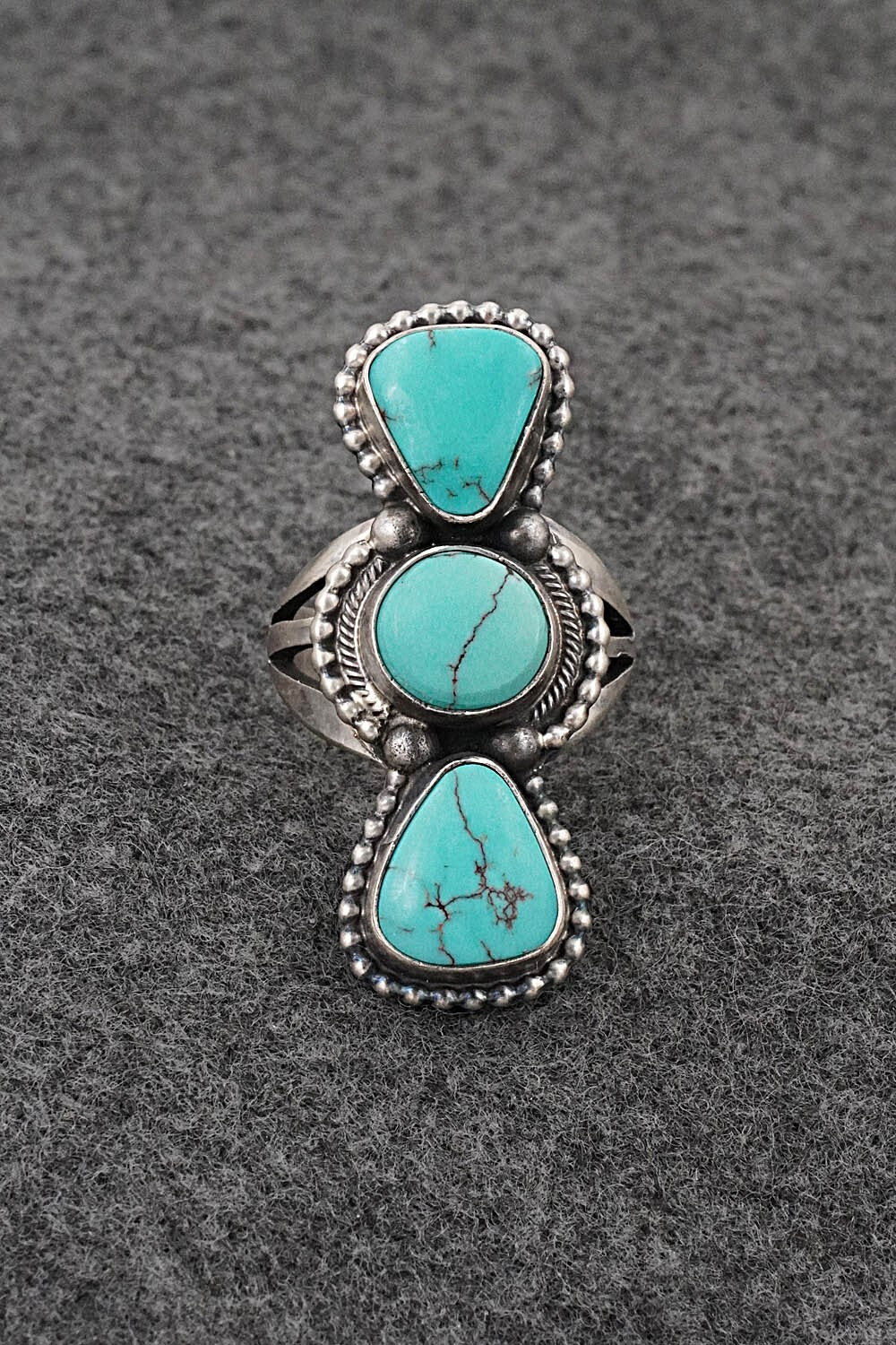 Turquoise & Sterling Silver Ring - Darrin Livingston - Size 9