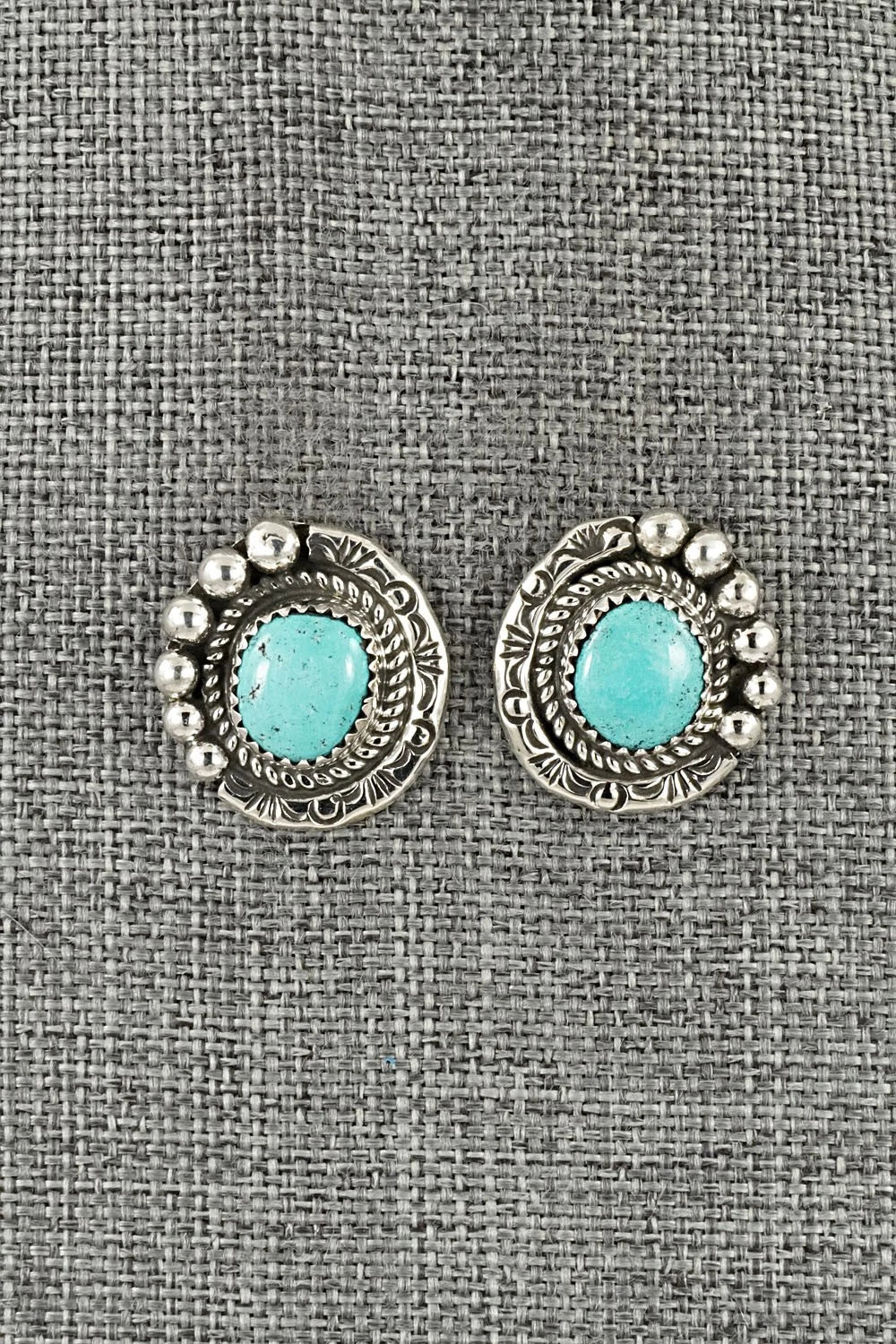 Turquoise & Sterling Silver Necklace and Earrings Set - Phil Nez