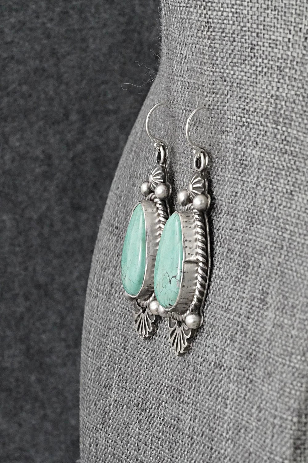 Turquoise & Sterling Silver Earrings - Michael Calladitto