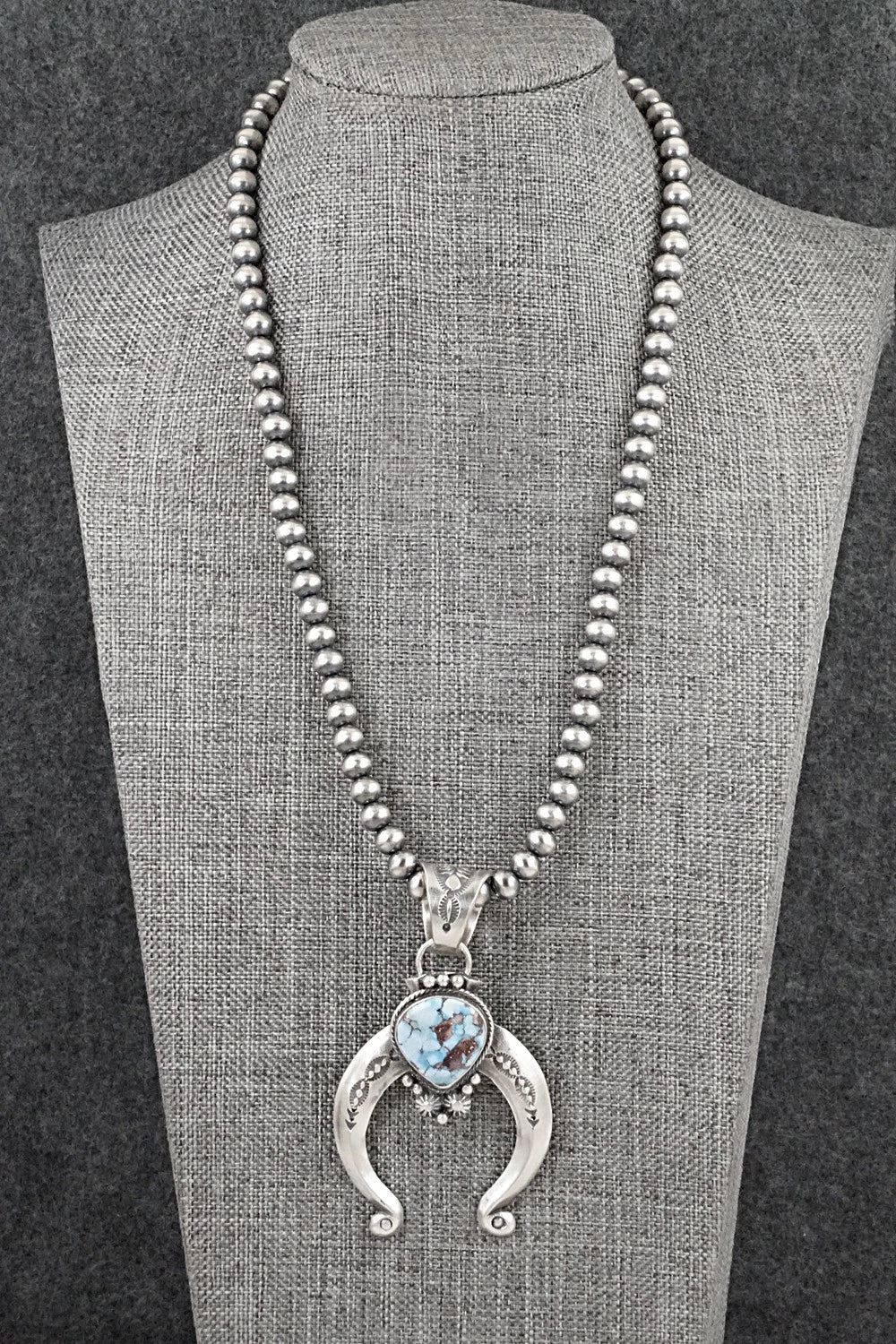 Turquoise & Sterling Silver Necklace - Samuel Yellowhair