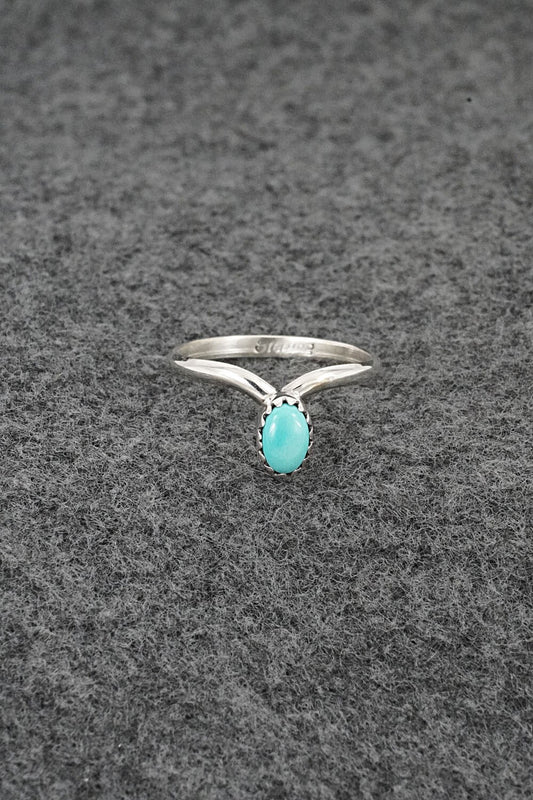 Turquoise & Sterling Silver Ring - Hiram Largo - Size 6