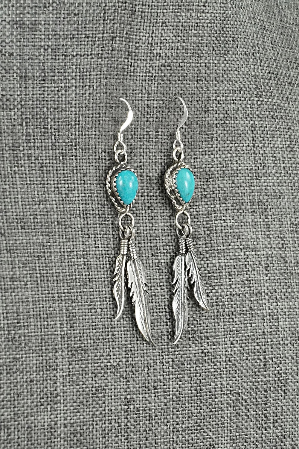 Turquoise & Sterling Silver Earrings - Isabelle Yazzie