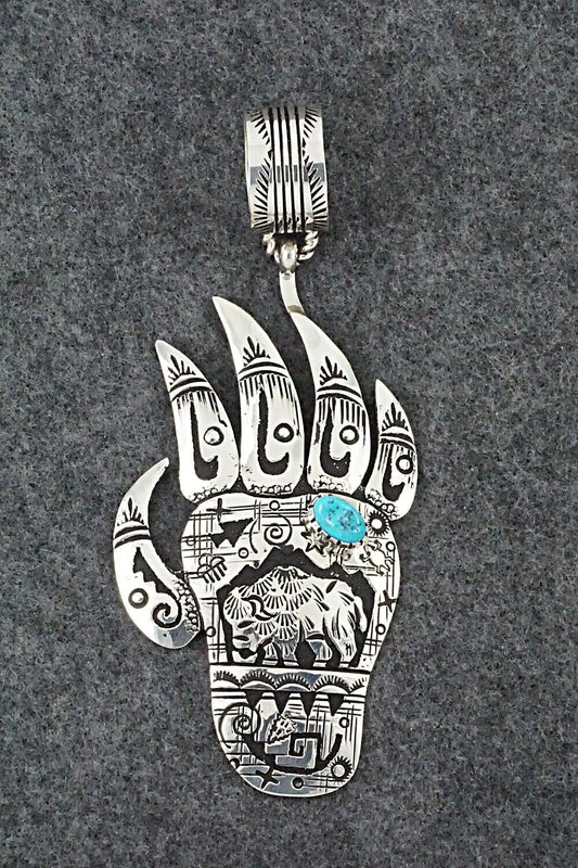 Turquoise & Sterling Silver Pendant - Richard Singer