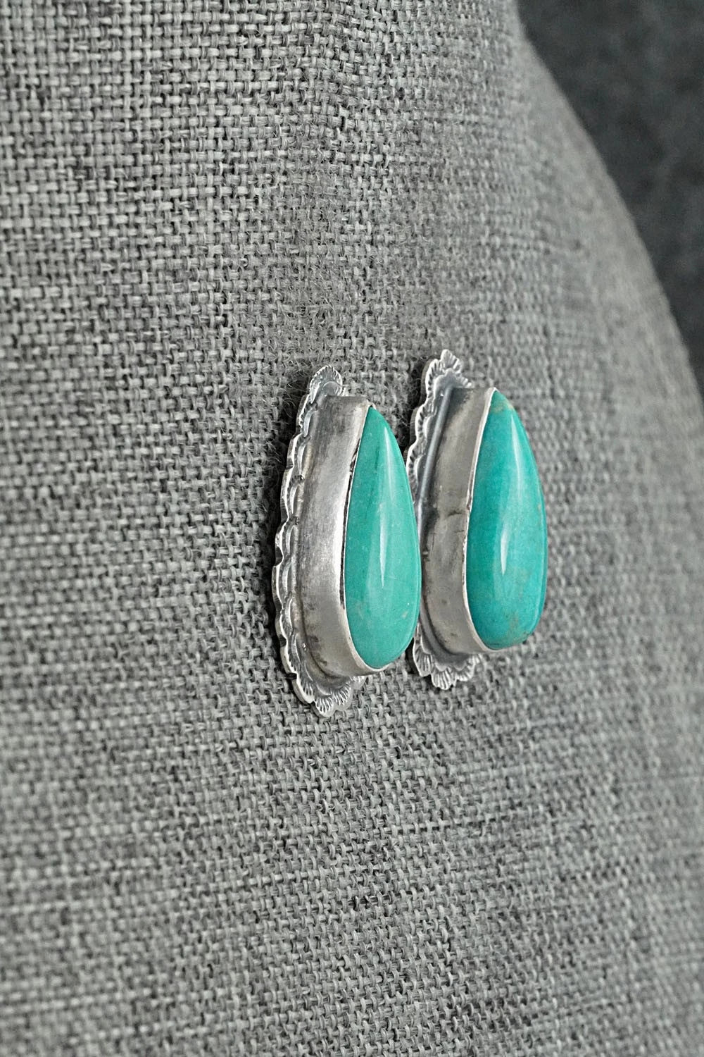 Turquoise & Sterling Silver Earrings - Carlos Francisco