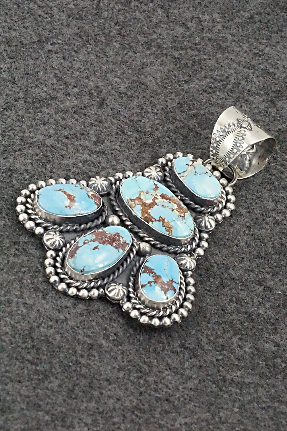 Turquoise & Sterling Silver Pendant and Earrings Set - Jeff James