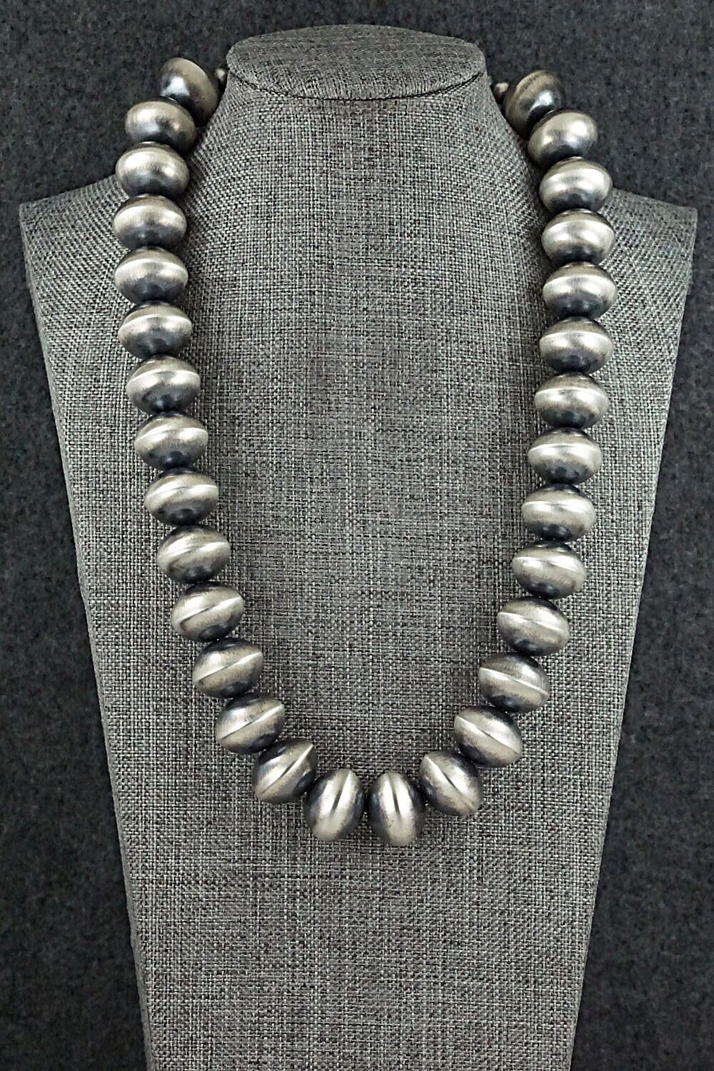 Sterling Silver Navajo Pearl Necklace 20" - Bryannen Halwood