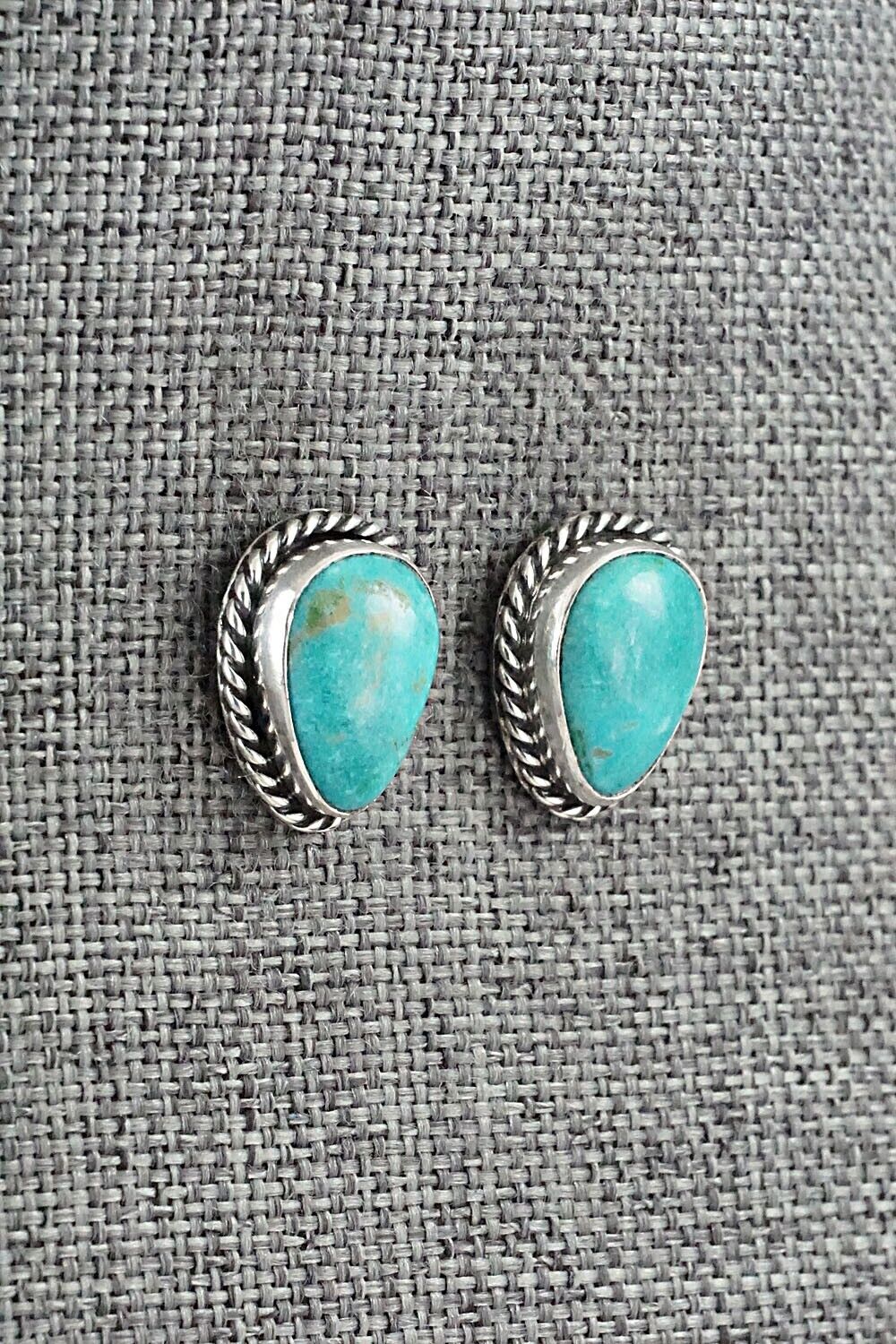 Turquoise & Sterling Silver Earrings - Marco Begaye