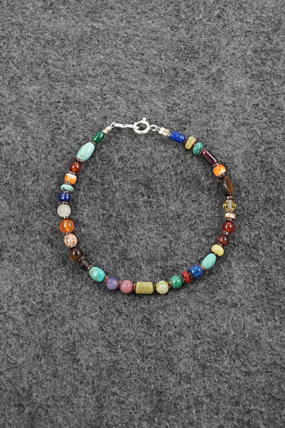 Multi-Stone & Sterling Silver Bracelet - Helen Tsosie