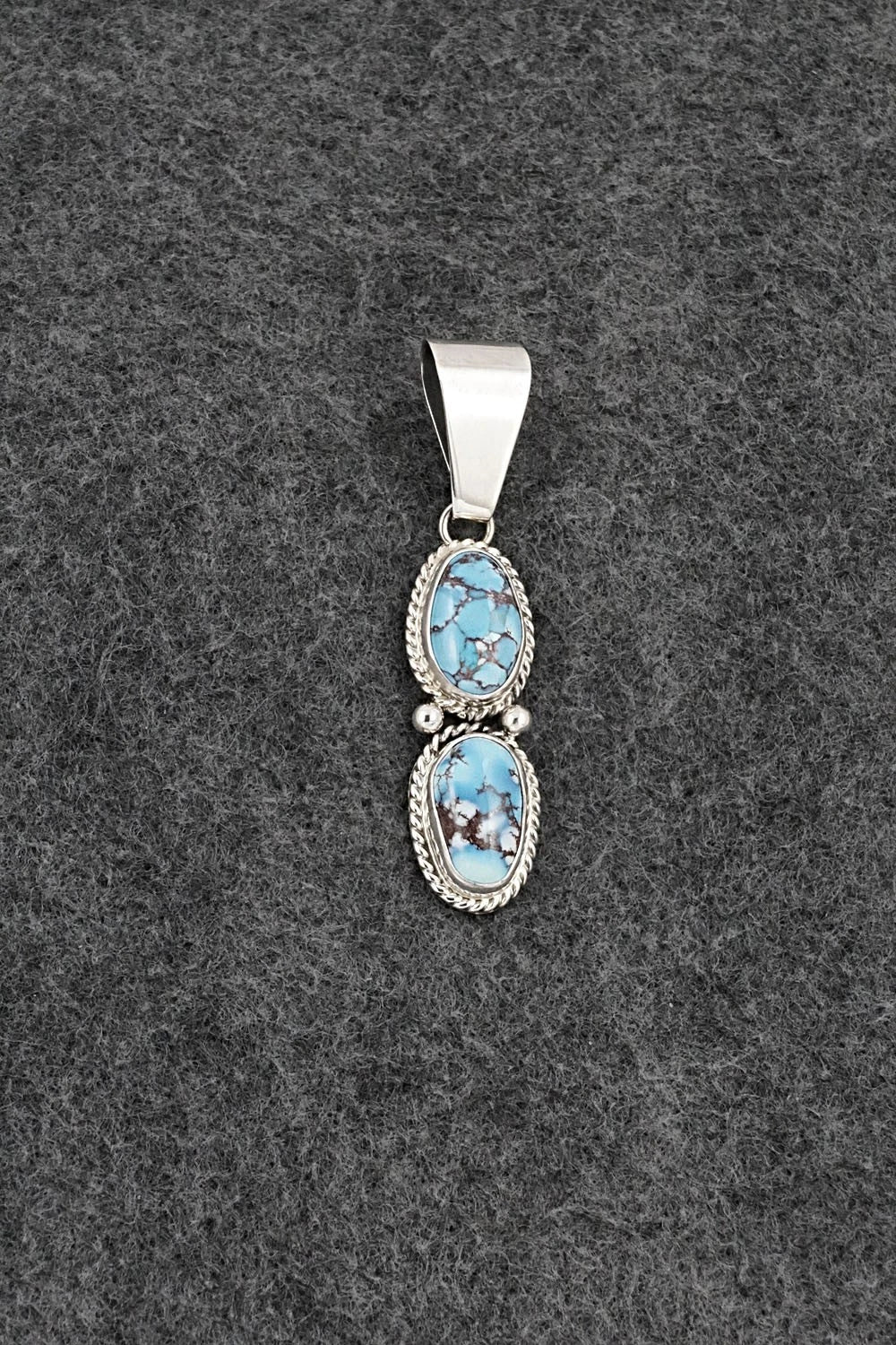 Turquoise & Sterling Silver Pendant - Eugene Gruber