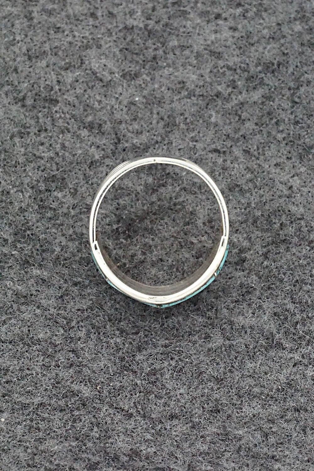 Turquoise & Sterling Silver Ring - Andrew Enrico - Size 7