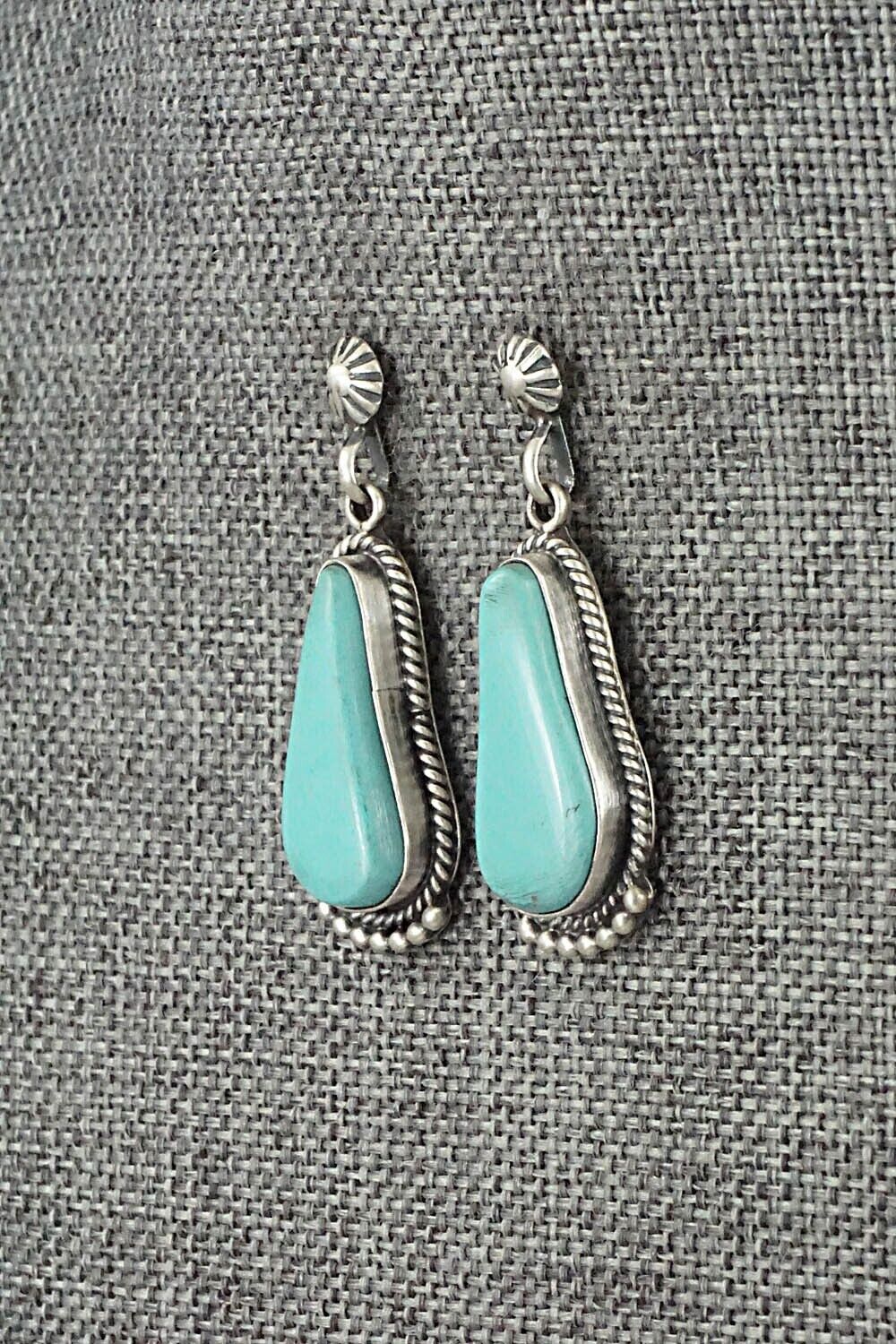 Turquoise & Sterling Silver Earrings - Verley Betone