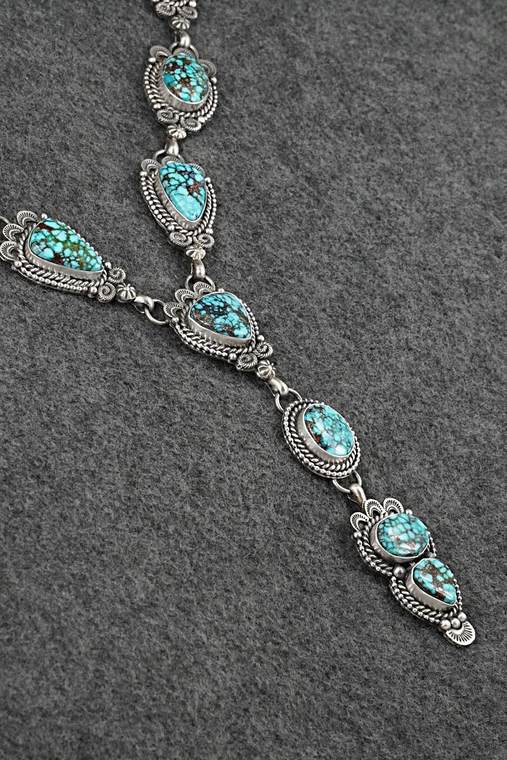 Turquoise & Sterling Silver Necklace and Earrings Set - Rosita Calladitto