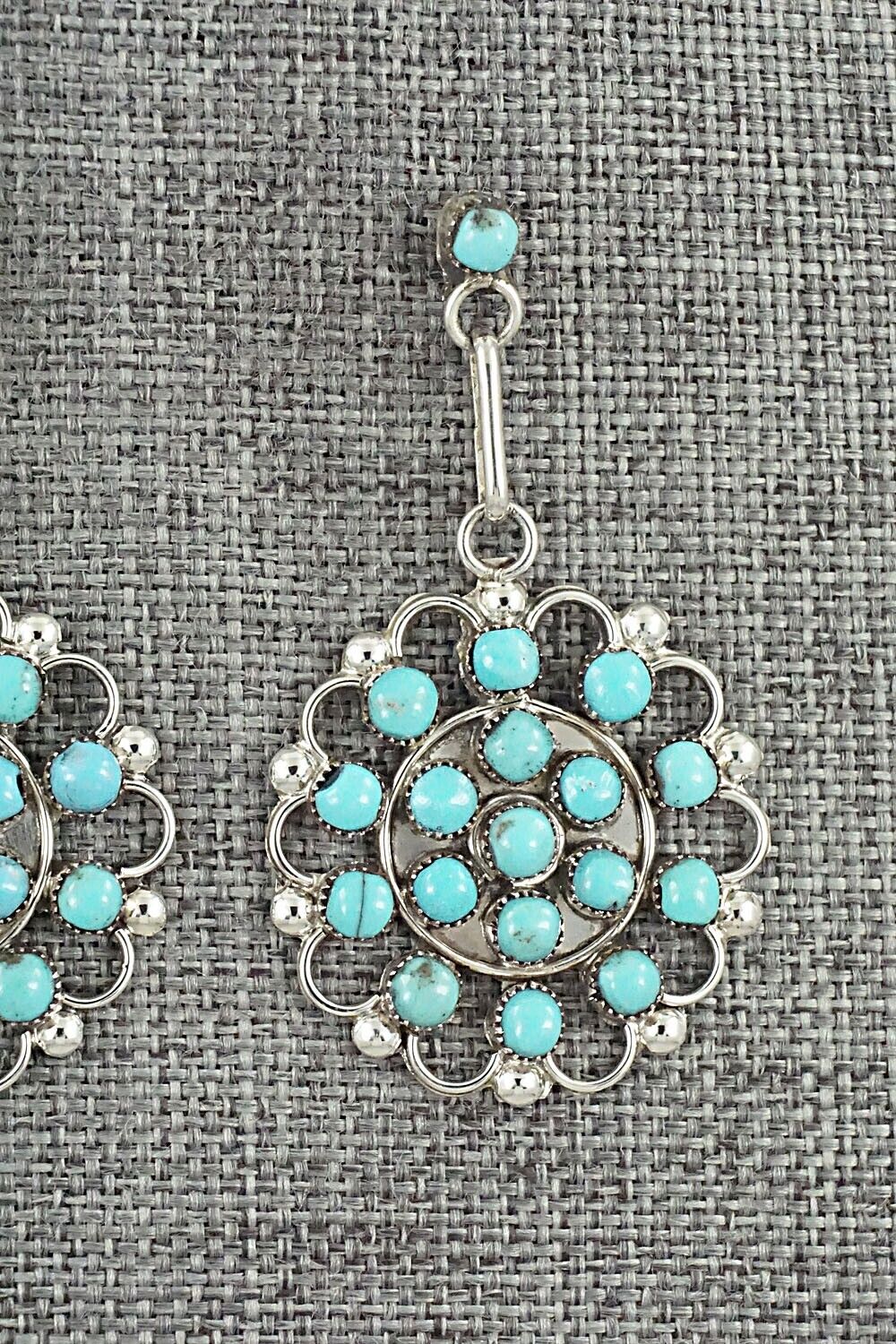 Turquoise & Sterling Silver Earrings - Yvette Kaamasee