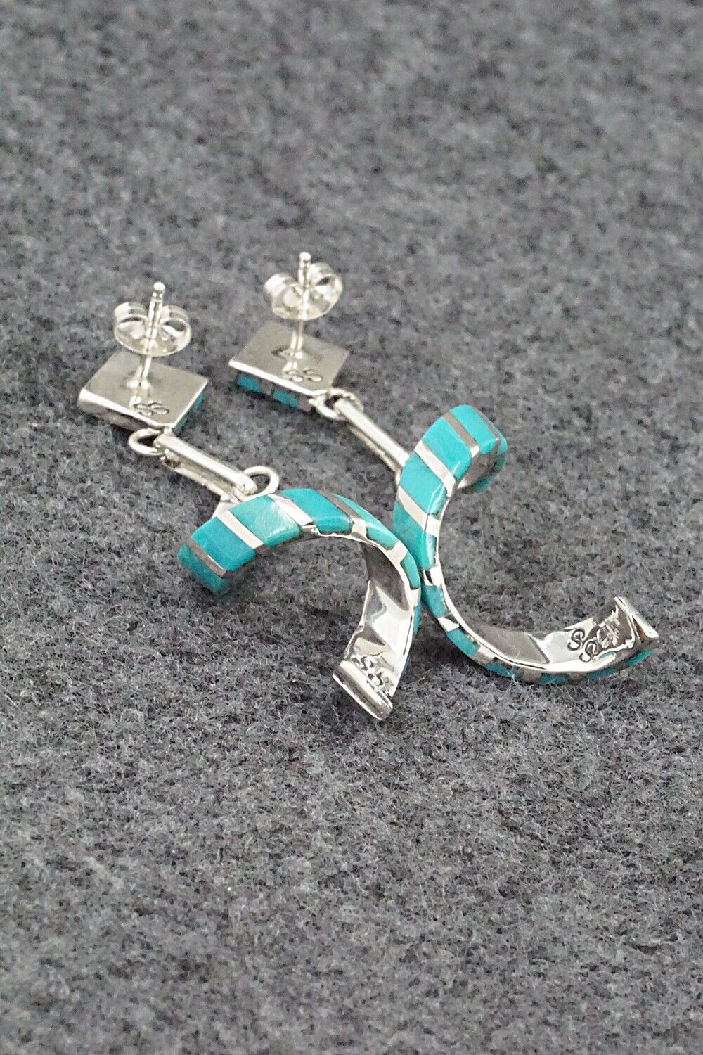Turquoise & Sterling Silver Earrings - Shawn Shetya
