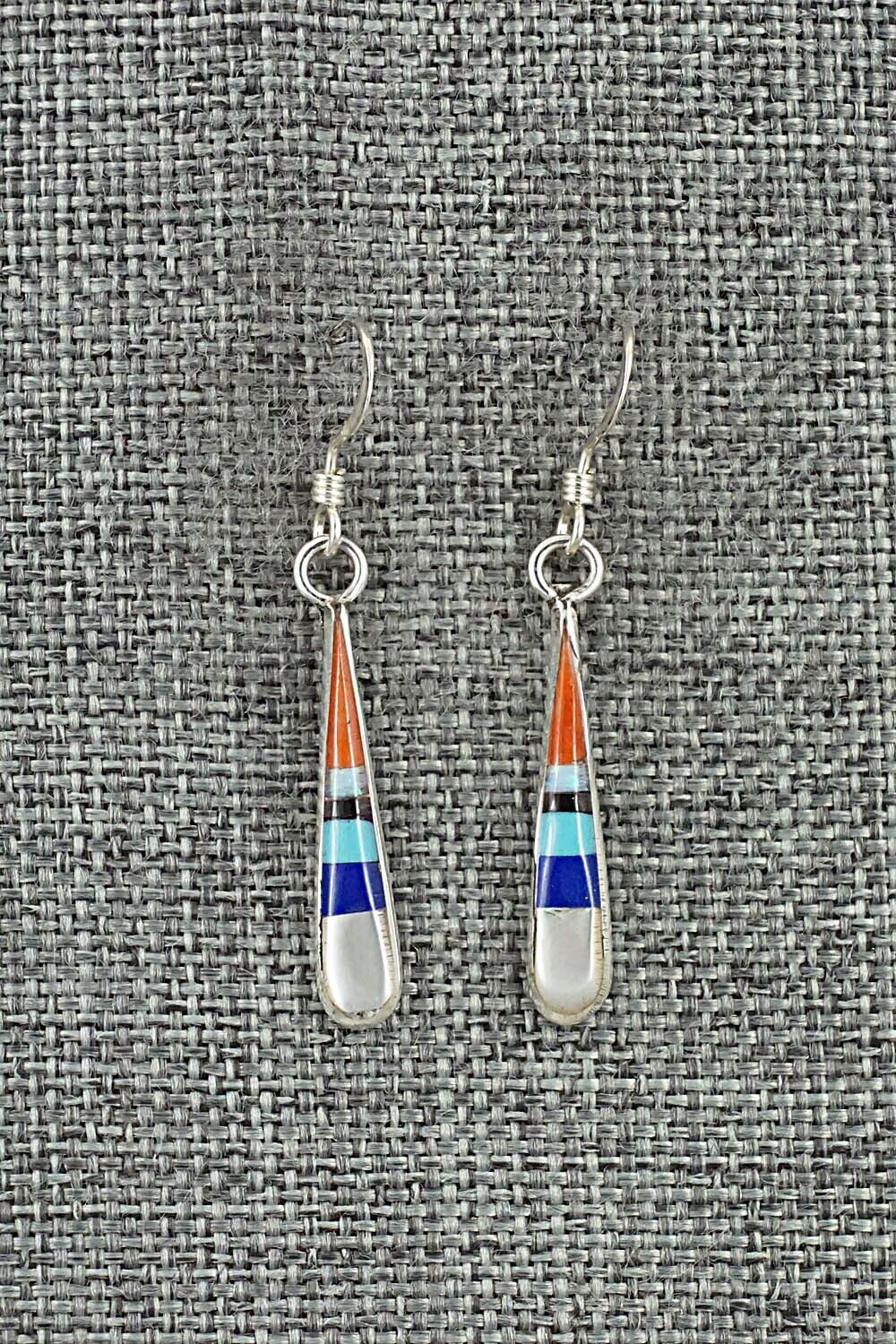 Multi-Stone & Sterling Silver Earrings - Stanford Etsate