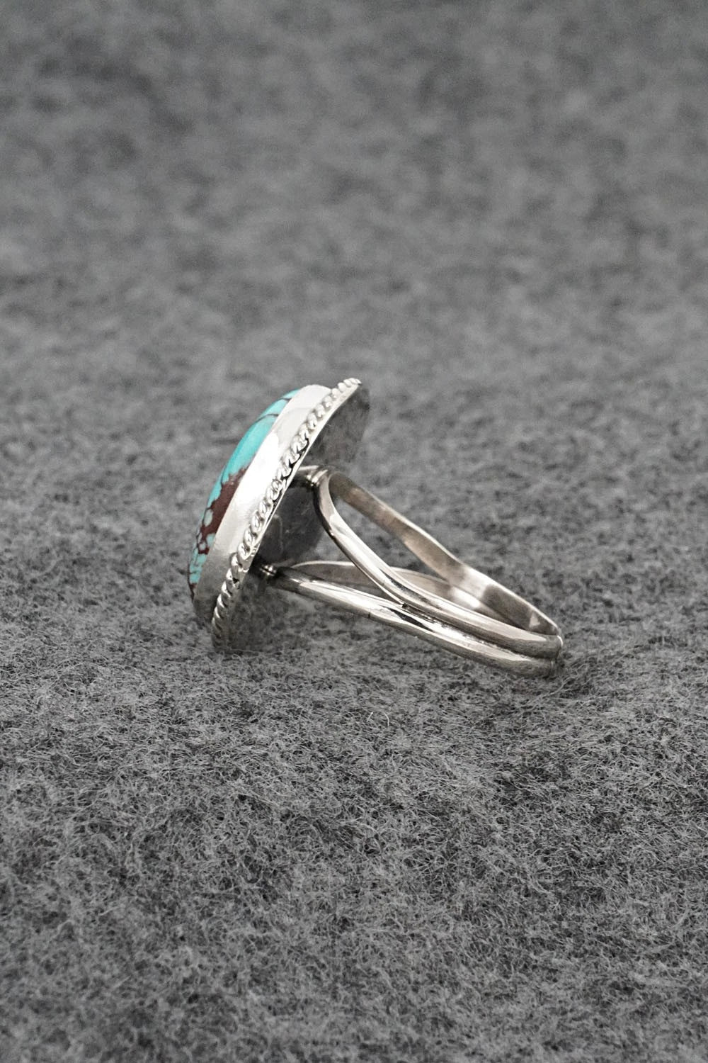 Turquoise & Sterling Silver Ring - Eugene Gruber - Size 9