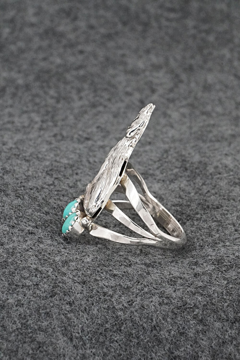 Turquoise & Sterling Silver Ring - Robert Martinez - Size 9.5