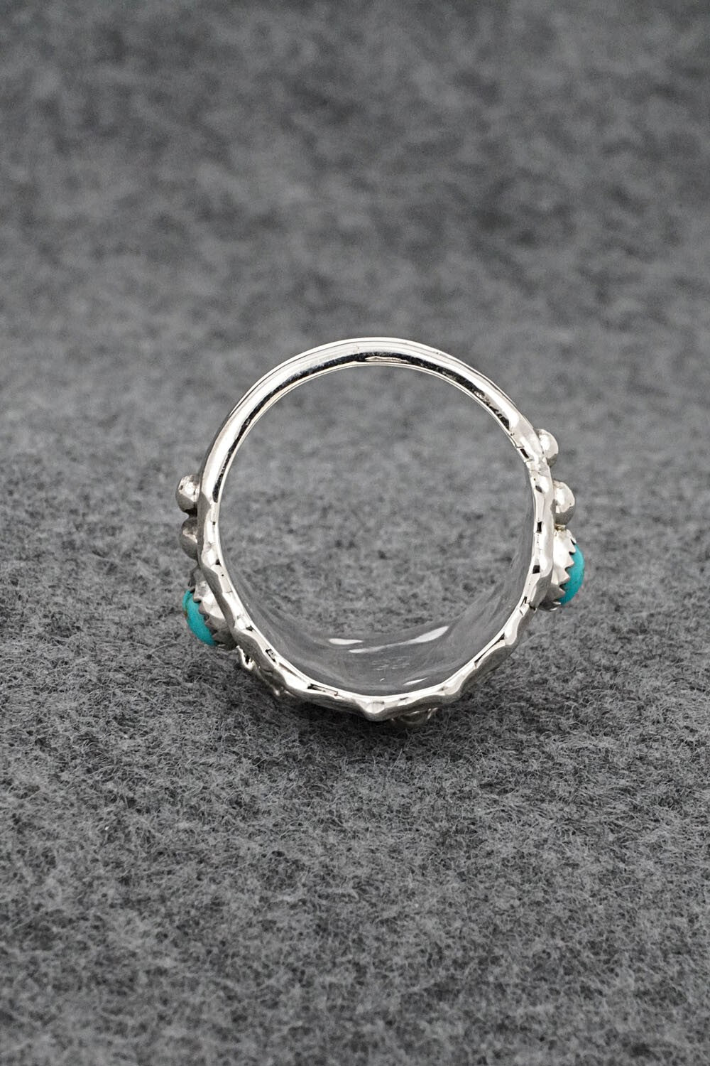 Turquoise & Sterling Silver Ring - Genevieve Francisco - Size 12